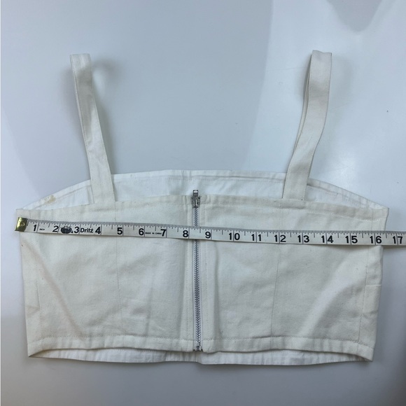 Allison New York White Tyra Crop Top N273-20 - Picture 5 of 6